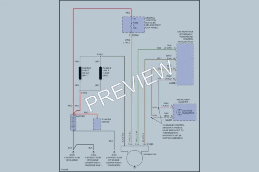 2003 Lincoln Navigator Starting Charging wiring diagram preview