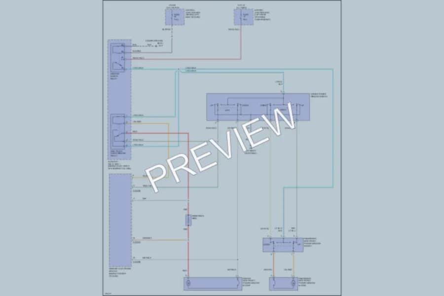 2003 Mazda B2300 Power Windows wiring diagram preview