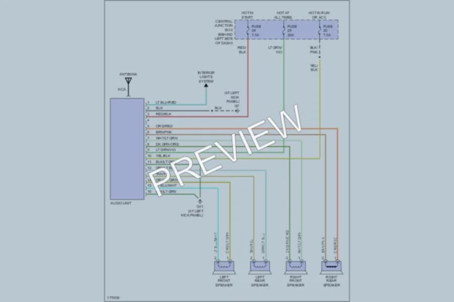 2003 Mazda B3000 Radio wiring diagram preview