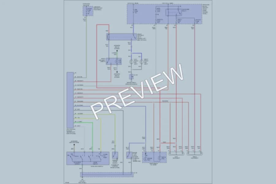 2003 Mazda Protege Headlights wiring diagram preview