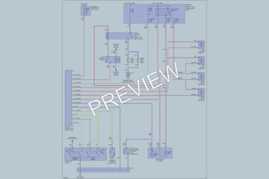 2003 Mazda Protege5 Headlights wiring diagram preview