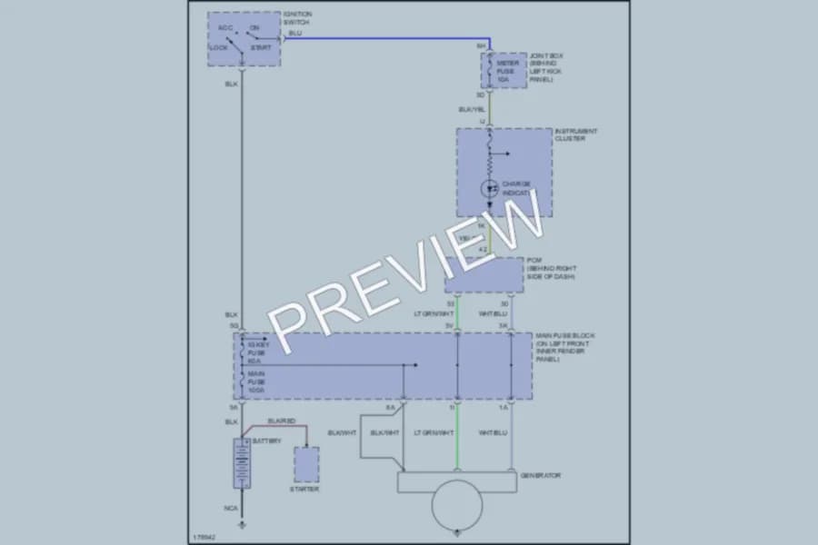 2003 Mazda Protege5 Starting Charging wiring diagram preview