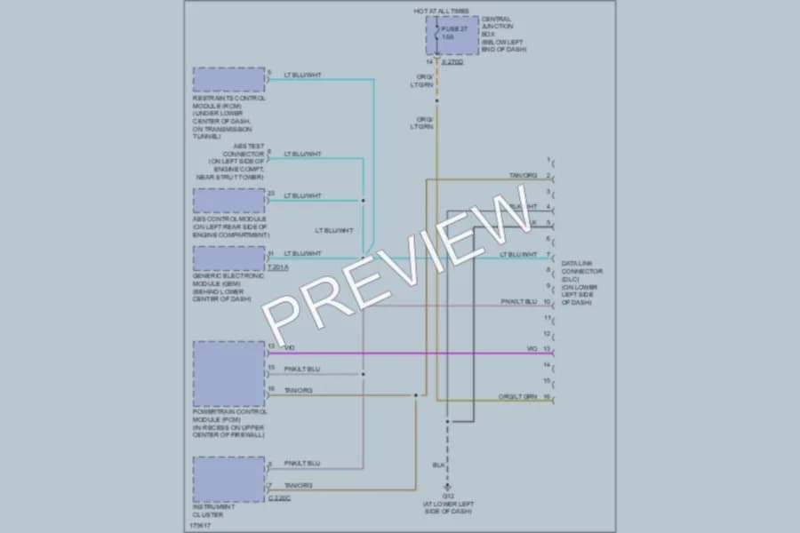 2003 Mazda Tribute Computer Data Lines wiring diagram preview
