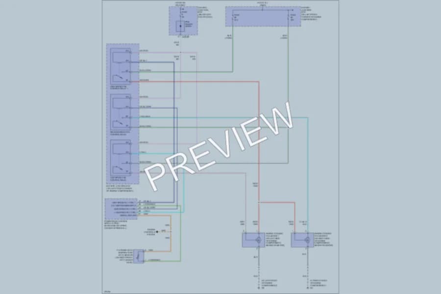 2003 Mazda Tribute Cooling Fan wiring diagram preview