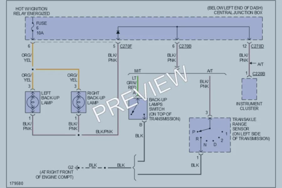 2003 Mazda Tribute Exterior Lights wiring diagram preview