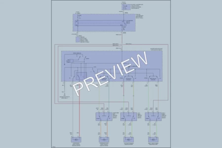 2003 Mazda Tribute Power Windows wiring diagram preview