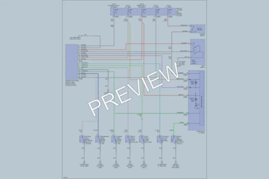 2003 Mazda Tribute Warning Systems wiring diagram preview