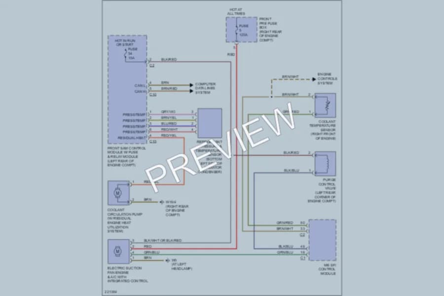 2003 MercedesBenz C230 Cooling Fan wiring diagram preview