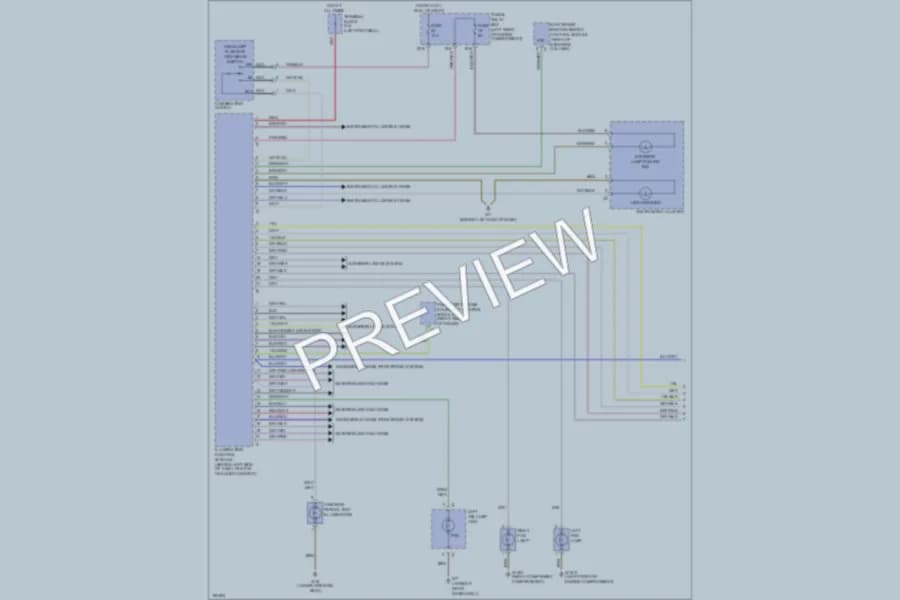 2003 MercedesBenz CLK320 Headlights wiring diagram preview