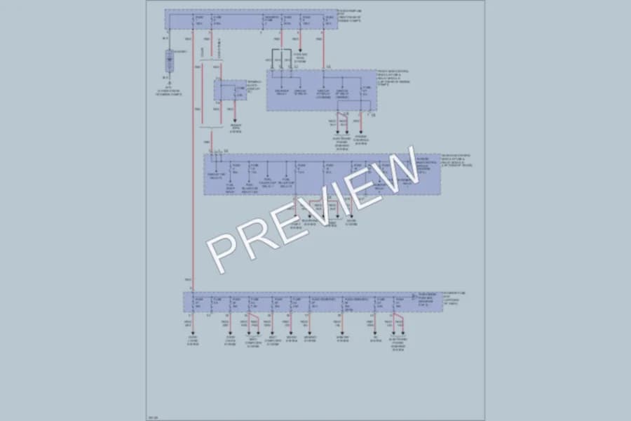 2003 MercedesBenz CLK500 Power Distribution wiring diagram preview