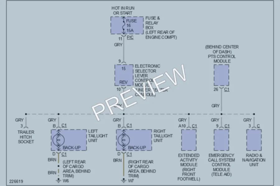 2003 MercedesBenz ML350 Exterior Lights wiring diagram preview