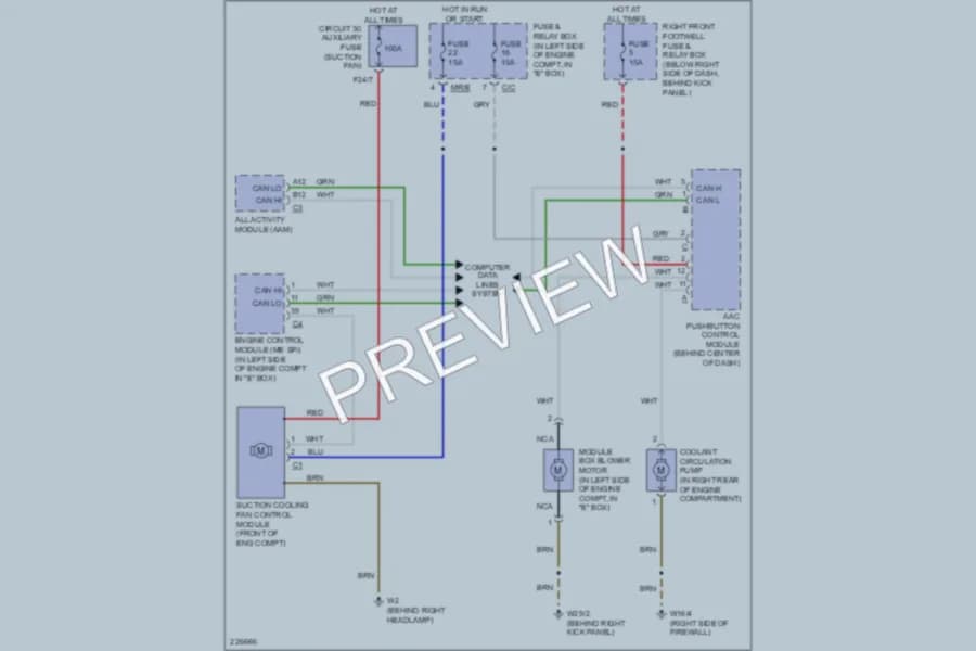 2003 MercedesBenz ML500 Cooling Fan wiring diagram preview