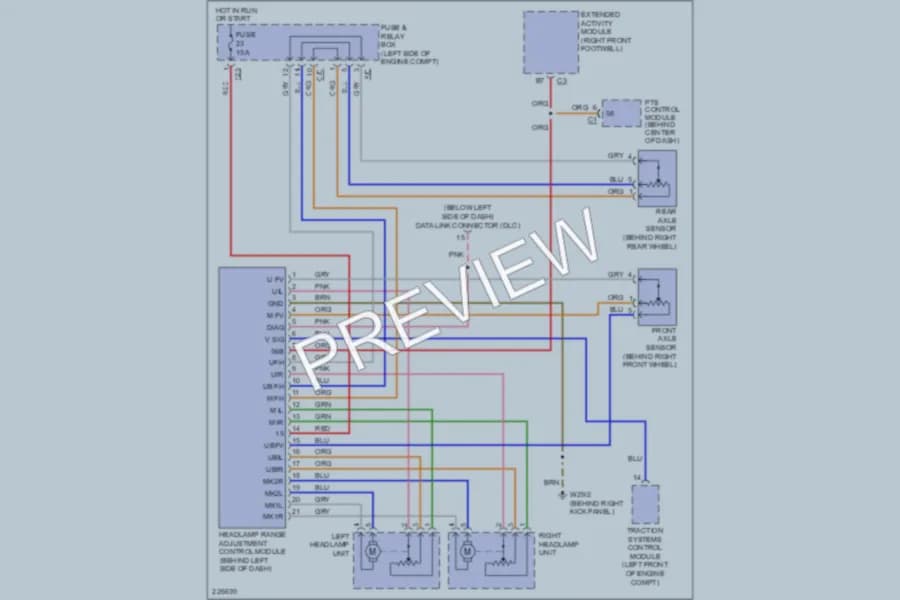 2003 MercedesBenz ML500 Headlights wiring diagram preview