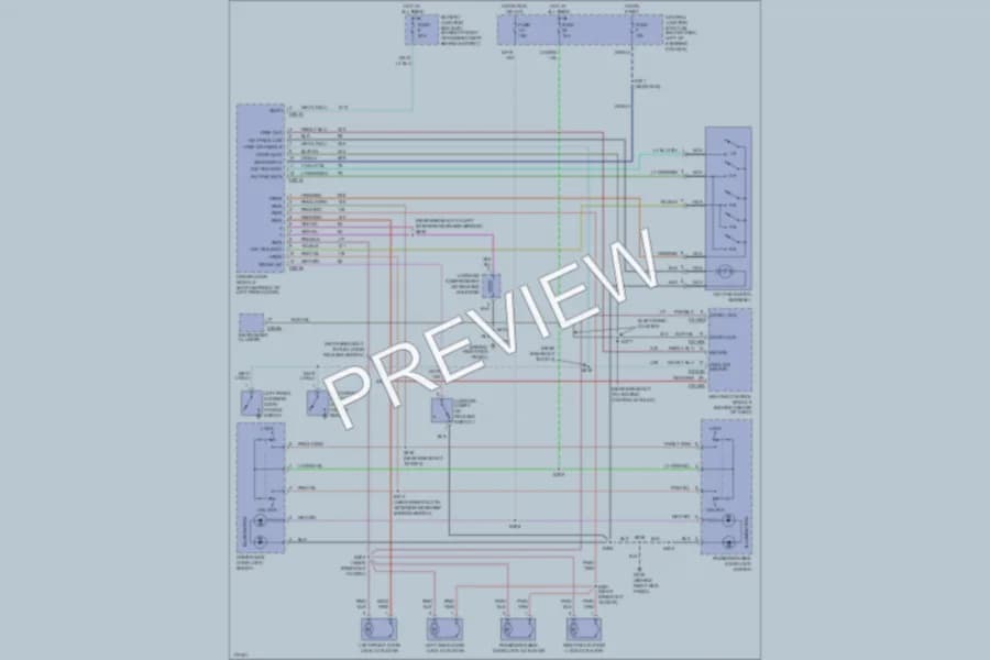 2003 Mercury GrandMarquis Power Door Locks wiring diagram preview