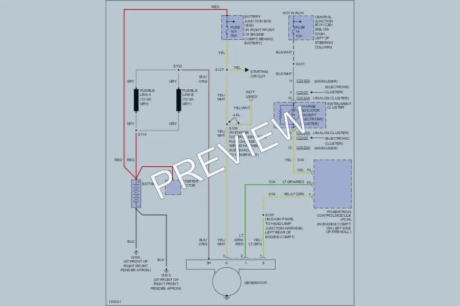 2003 Mercury GrandMarquis Starting Charging wiring diagram preview