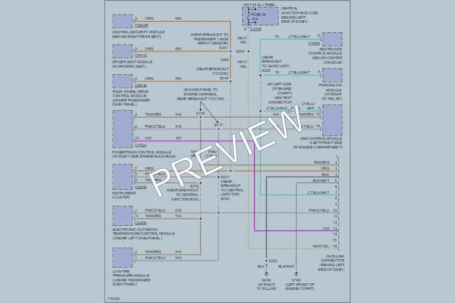 2003 Mercury Mountaineer Computer Data Lines wiring diagram preview