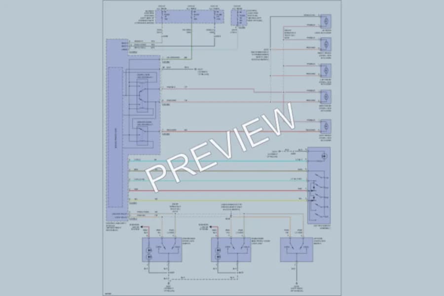 2003 Mercury Mountaineer Power Door Locks wiring diagram preview