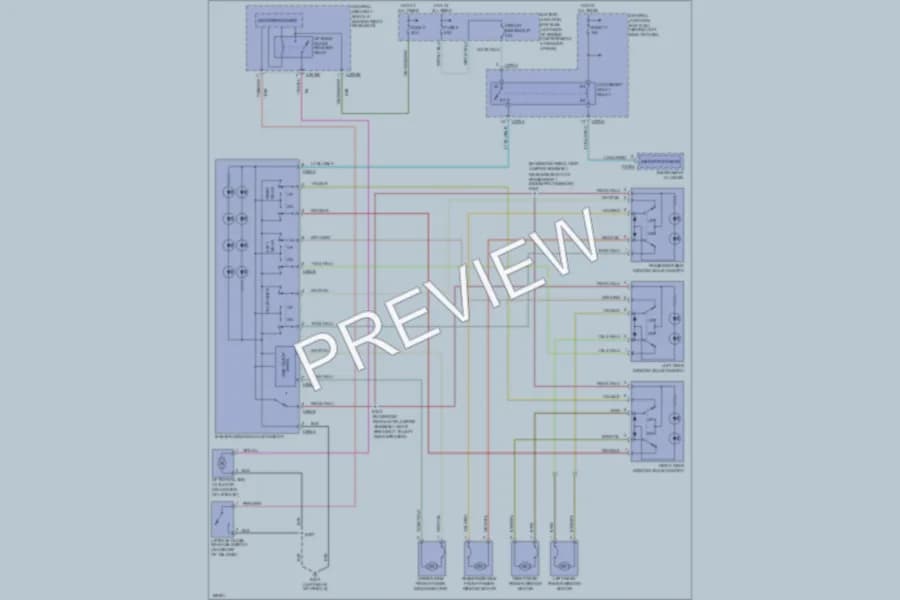 2003 Mercury Mountaineer Power Windows wiring diagram preview
