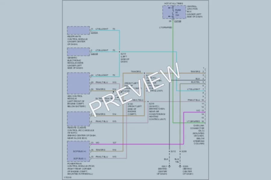 2003 Mercury Sable Computer Data Lines wiring diagram preview