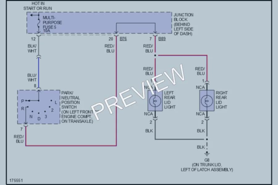2003 Mitsubishi Diamante Exterior Lights wiring diagram preview