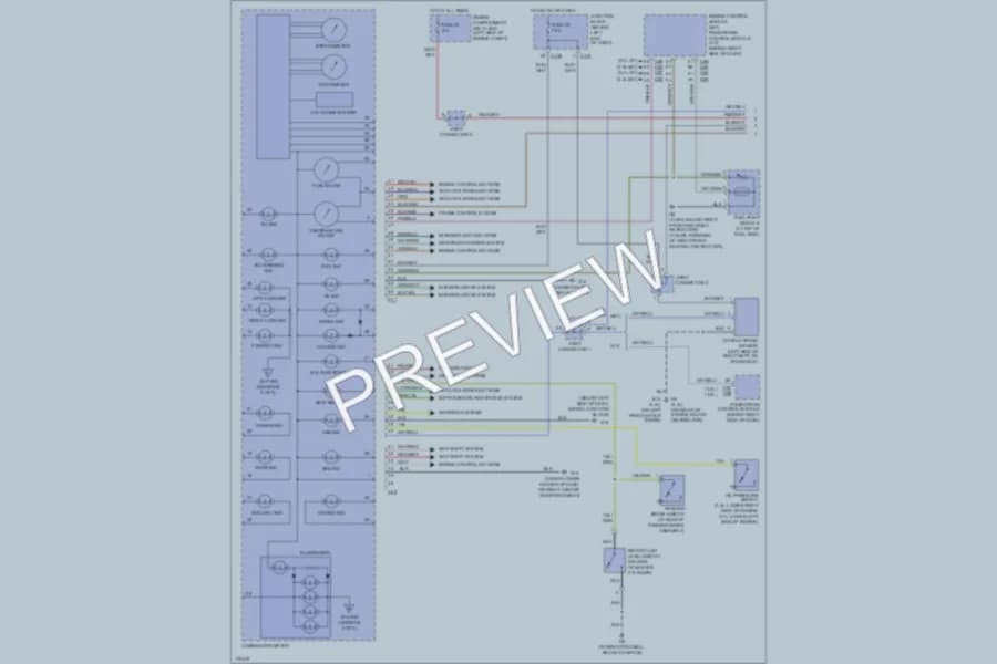 2003 Mitsubishi Eclipse Instrument Cluster wiring diagram preview