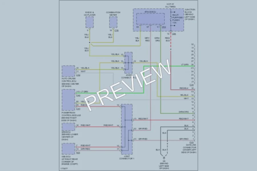 2003 Mitsubishi Galant Computer Data Lines wiring diagram preview