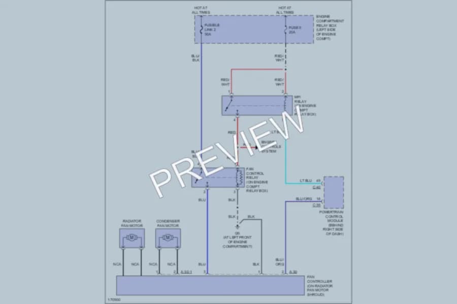 2003 Mitsubishi Galant Cooling Fan wiring diagram preview
