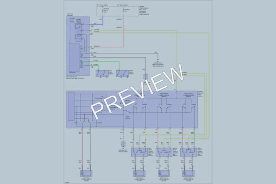 2003 Mitsubishi Galant Power Windows wiring diagram preview