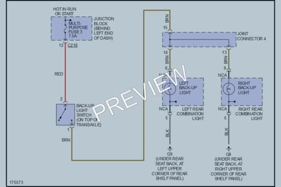 2003 Mitsubishi LancerEvolution Exterior Lights wiring diagram preview