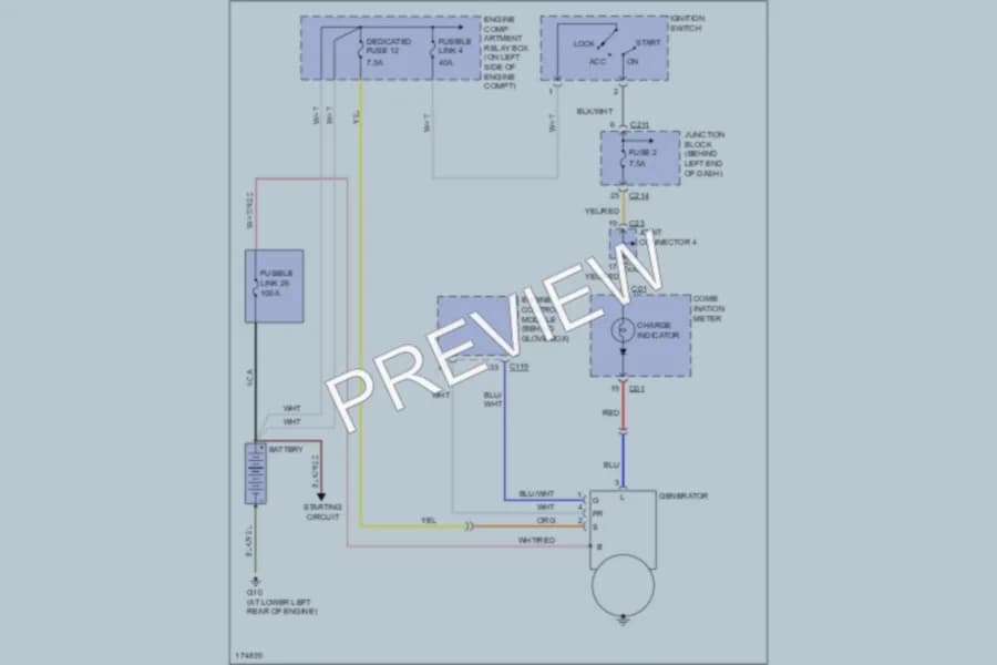 2003 Mitsubishi LancerEvolution Starting Charging wiring diagram preview
