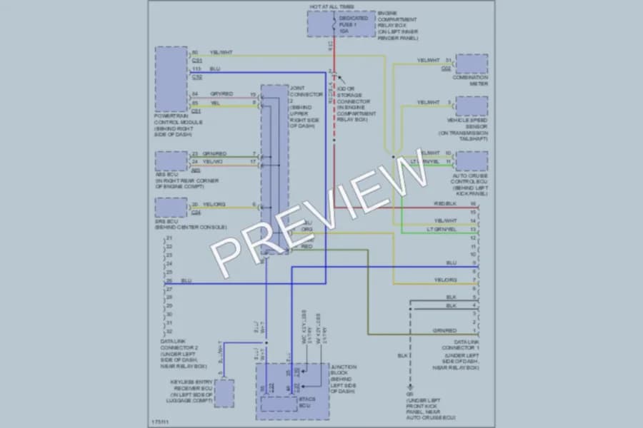 2003 Mitsubishi MonteroSport Computer Data Lines wiring diagram preview