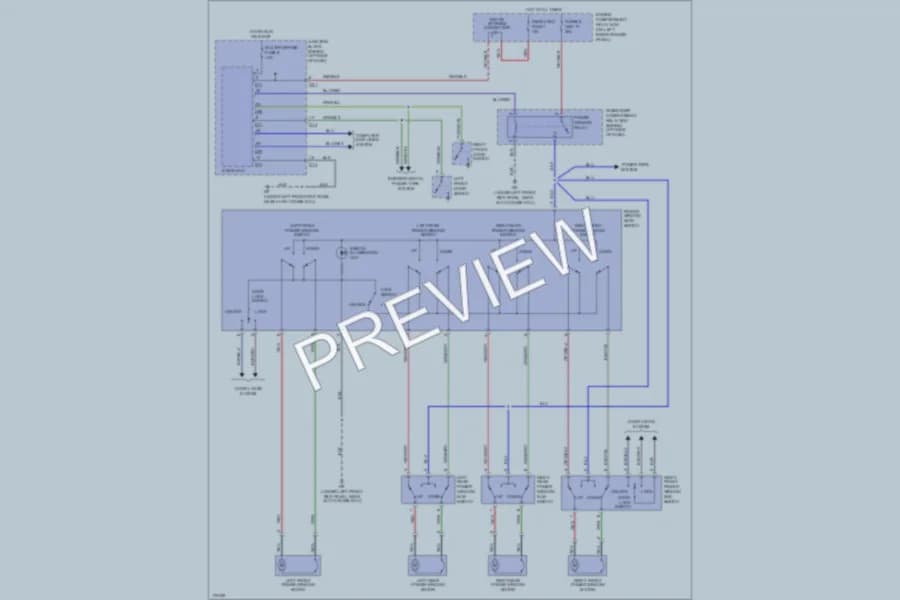 2003 Mitsubishi MonteroSport Power Windows wiring diagram preview