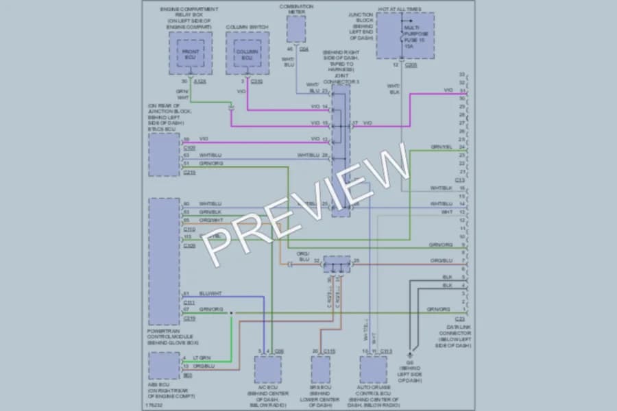 2003 Mitsubishi Outlander Computer Data Lines wiring diagram preview