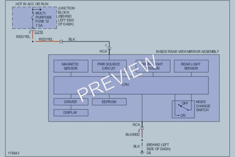 2003 Mitsubishi Outlander Power Mirrors wiring diagram preview