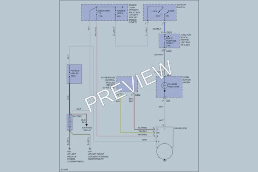 2003 Mitsubishi Outlander Starting Charging wiring diagram preview