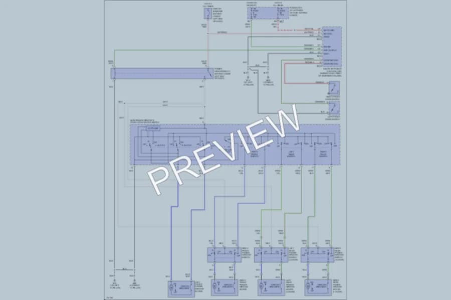 2003 Nissan Frontier Power Windows wiring diagram preview