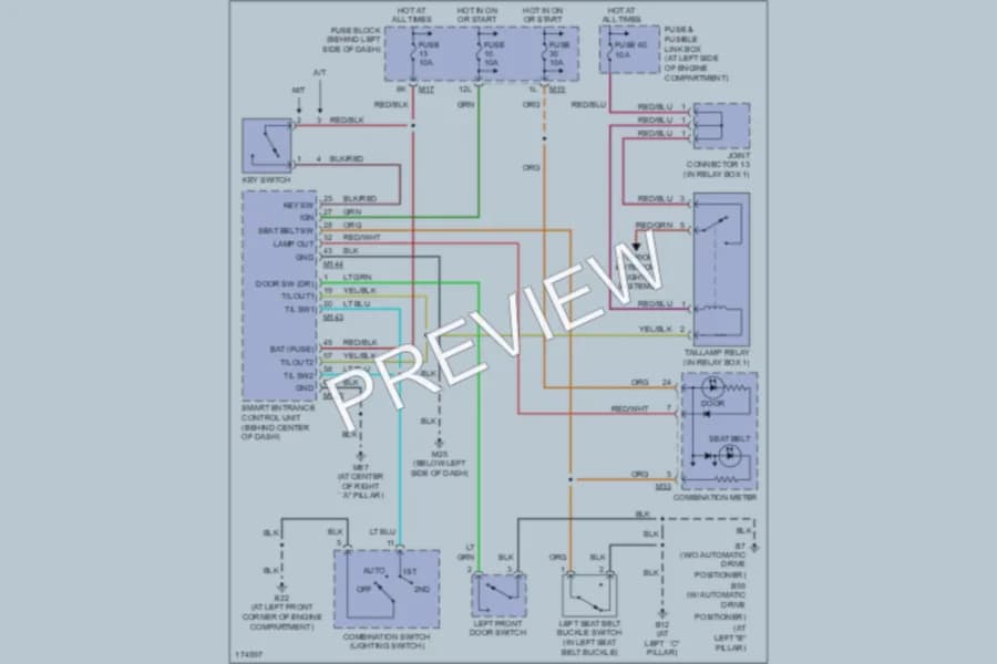2003 Nissan Maxima Warning Systems wiring diagram preview