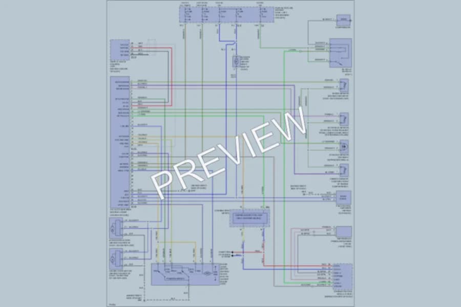 2003 Nissan Pathfinder Air Conditioning wiring diagram preview