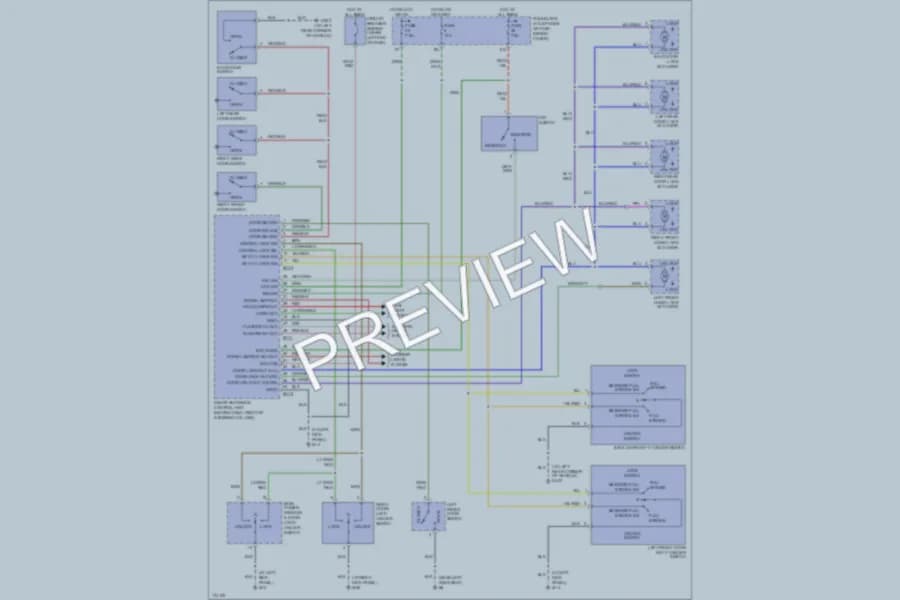 2003 Nissan Xterra Power Door Locks wiring diagram preview