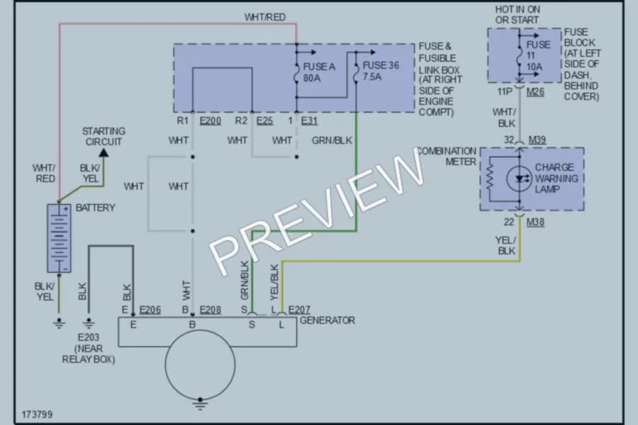 2003 Nissan Xterra Starting Charging wiring diagram preview