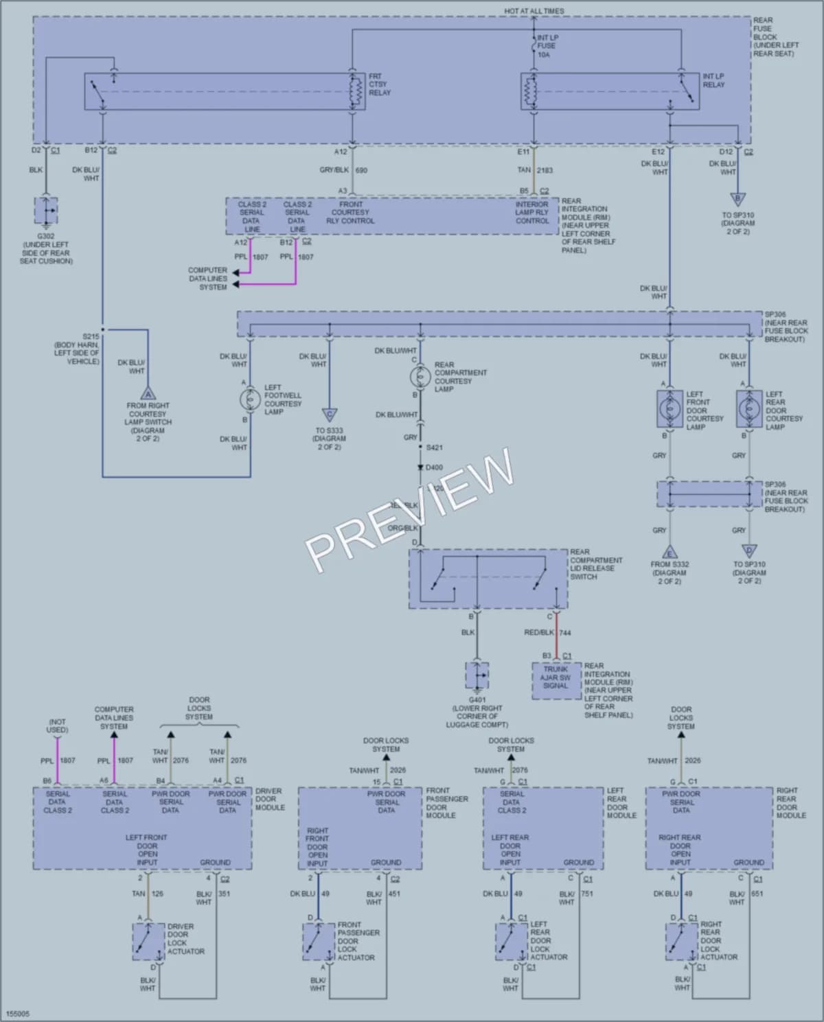 2003 Oldsmobile Aurora Interior Lights wiring diagram preview
