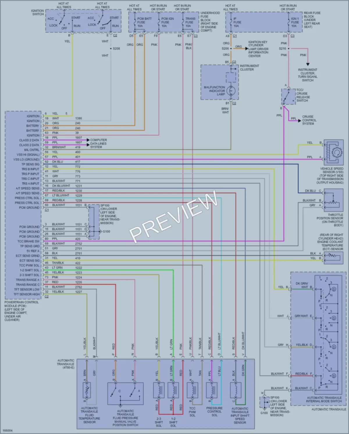 2003 Oldsmobile Aurora Transmission wiring diagram preview