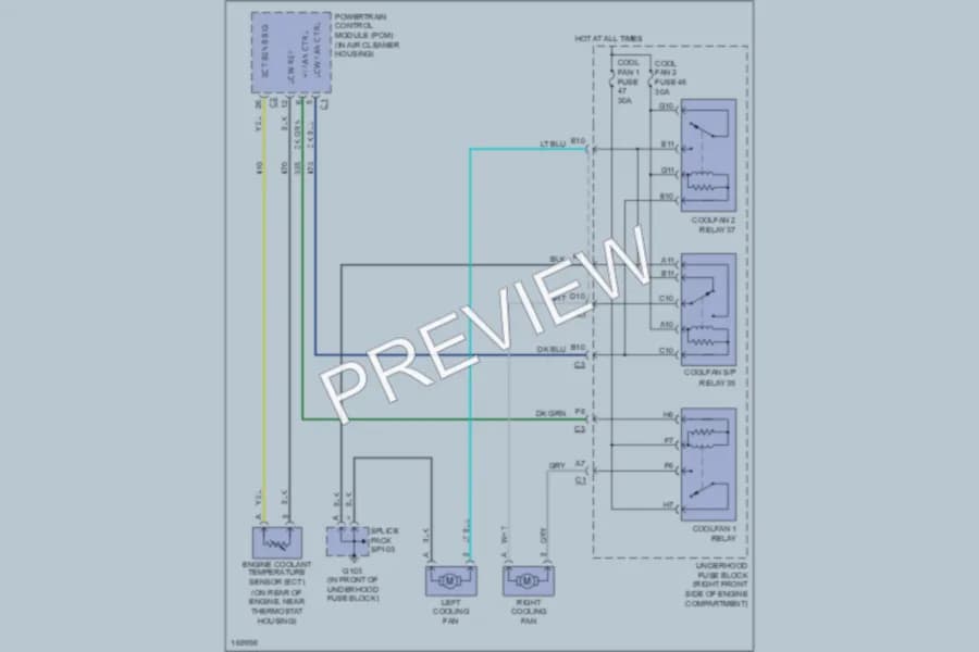 2003 Pontiac Bonneville Cooling Fan wiring diagram preview