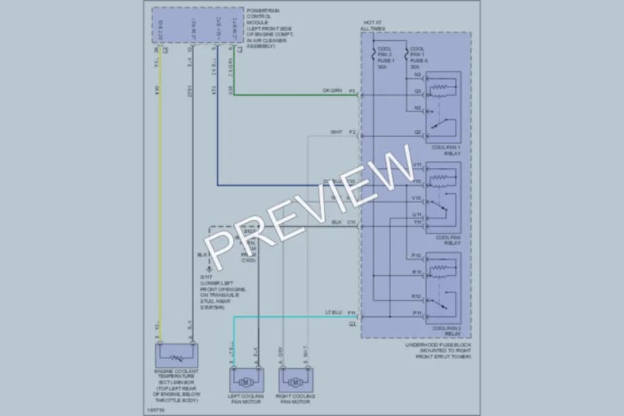 2003 Pontiac GrandPrix Cooling Fan wiring diagram preview