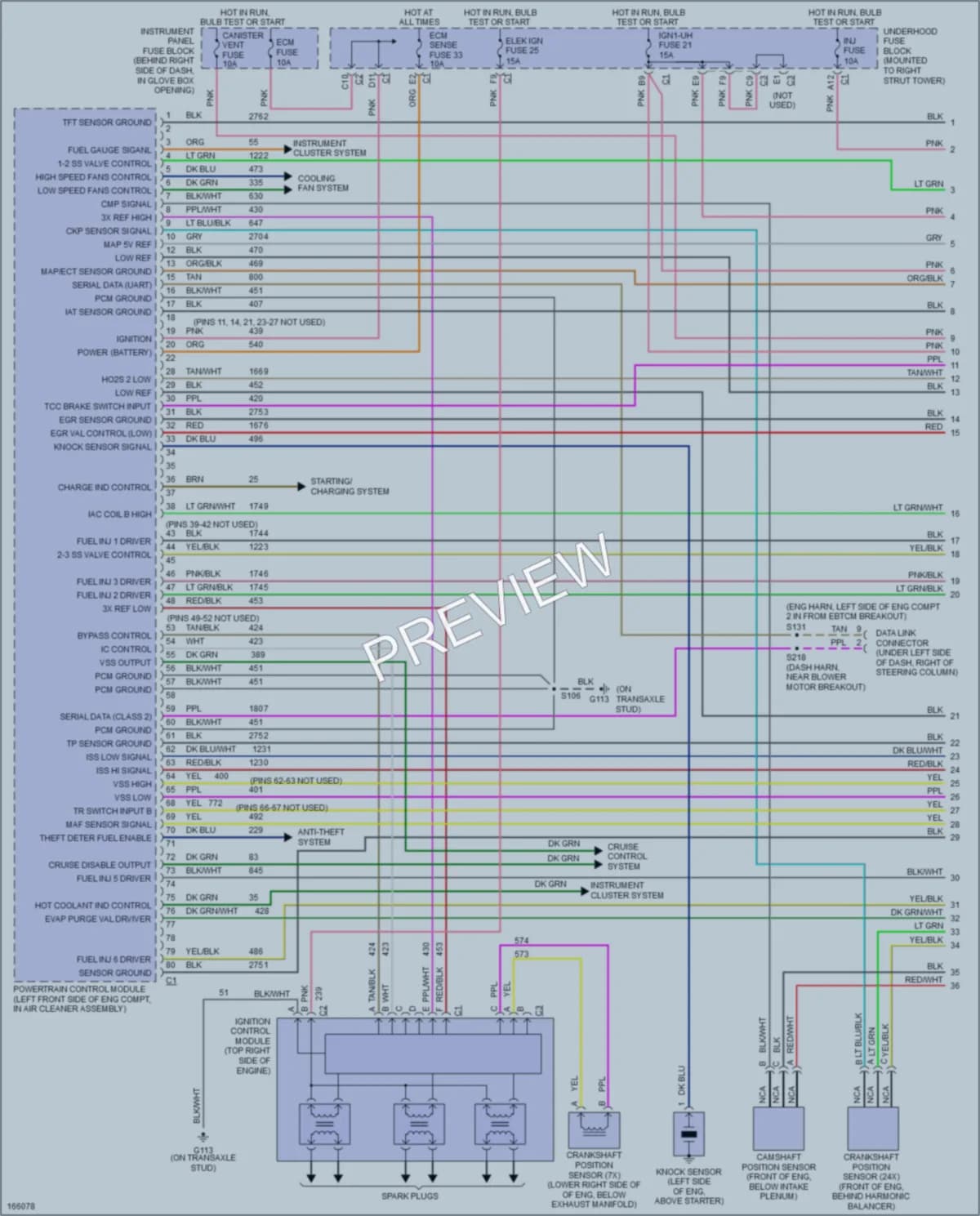 2003 Pontiac GrandPrix Engine Performance wiring diagram preview