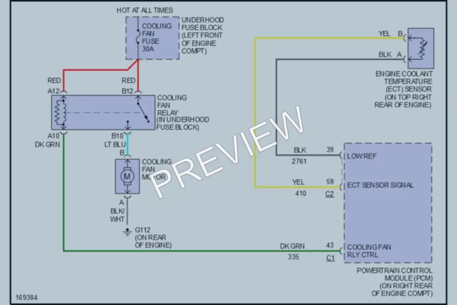 2003 Pontiac Sunfire Cooling Fan wiring diagram preview