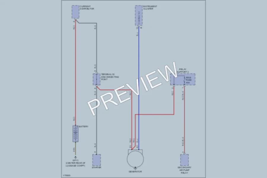 2003 Porsche Boxster Starting Charging wiring diagram preview