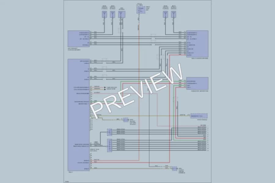 2003 Porsche Cayenne Radio wiring diagram preview