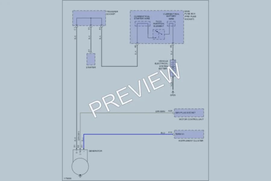 2003 Porsche Cayenne Starting Charging wiring diagram preview