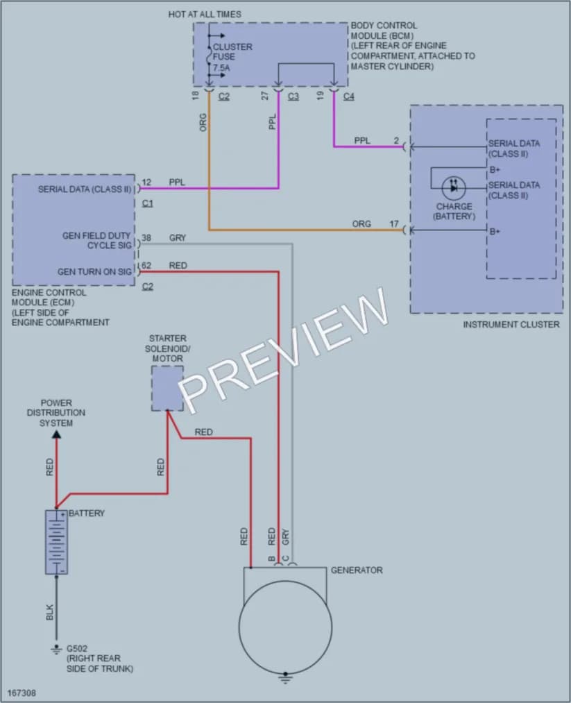 2003 Saturn ION3 Starting Charging wiring diagram preview